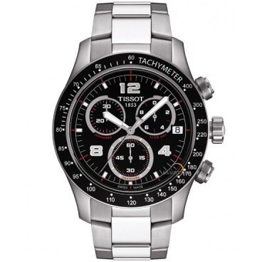 Tissot V8 Chronograph Black Dial Mens Watch T0394171105702