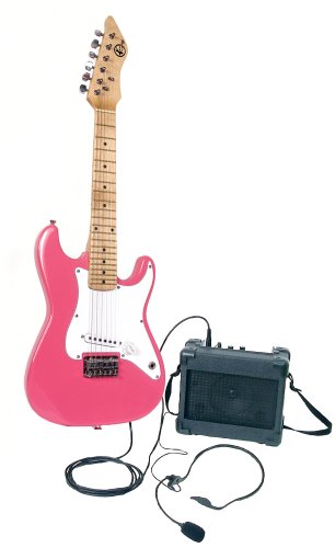 Childrens Toyshop  Musical Instruments : BeBoP Mini-Electric Guitar Package - Metallic Pink