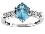 10KT WG 1.38CTW PARAIBA COLOR APATITE RING