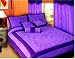 7pcs Purple Micro Suede Emb King Comforter Set