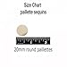 20mm Flat Round Sequin Paillettes ~ Aqua Blue Metallic Iris Rainbow ~ Loose Sequins for Embroidery,