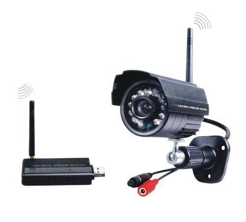 2.4ghz Usb Digital Wireless Waterproof Ir Camera Security Surveillance Kit Cctv System Including Receiver *1 + Camera *1