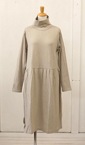 (サンバレー) SUNVALLEYスラブ天竺ハイネック長袖ワンピース