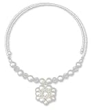 Pearl flower necklace, 'Oriental Bloom' 0.2 W 20.9 L