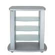 Sanus Systems PFAV 4-Shelf AV Stand with Glass Shelves (Silver)