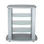 Sanus Systems PFAV 4-Shelf AV Stand with Glass Shelves (Silver)