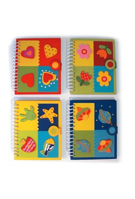 Childrens Toyshop  Toys : Decorated Wooden Covered Notebooks (Various, 1 supplied)