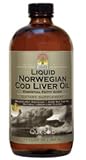 Cod Liver Oil Norwegian Liquid 16 oz 96 portions