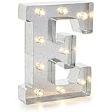 Darice Silver Metal Marquee Letter 9.875"-E
