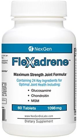 Flexadrene - Complete Joint Care Formula With 24 Premium Ingredients Including High Quality Glucosamine, Chrondrotin, MSM and much more! Eliminate Joint Pain And Stiffness, Rebuild Cartilage, And Improve Joint Performance. 60 tablets.