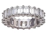5.50 cts Emerald Cut Diamonds Eternity Band - Platinum FREE GIFT BAG!