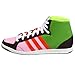 adidas Originals Women's Adi Hoop Mid W Court Shoe,Green/Lava/Pink,9.5 M US
