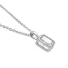 Sterling Silver Emerald Cubic Zirconia CZ Solitaire Pendant Necklace image 2
