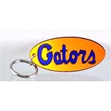 Florida Gators Orange W/Royal Blue GATORS Script Oval Mirror Key Chain
