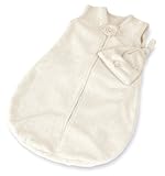 Kiddopotamus Beddiebye Luxe Wearable Blanket & Sleep Cap Double Sided Velboa, Ivory