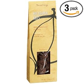 Tom and Sally’s Handmade Chocolates, Macadamia Nuts, 4-Ounce Boxes (Pack of 3)