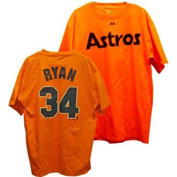 Nolan Ryan Astros Orange MLB Player T-Shirt - XXL
