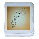 Baby Blanket Sky Blue Treble Clef Music Notes