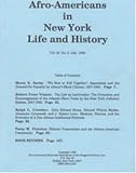 Afro-Americans in New York Life and History