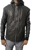 Mens faux leather jacket=Rocking hoody jacket= Available sizes, XS-5xl, Available Colors red, brown, white, green, black, blue.
