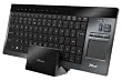 Trust Thinity Tastatur mit Touchpad f�r PC, PS3 und Xbox 360 (inkl. Ladestation) schnurlos schwarz (deutsches Tastaturlayout, QWERTZ)