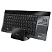 Trust Thinity Tastatur mit Touchpad f�r PC, PS3 und Xbox 360 (inkl. Ladestation) schnurlos schwarz (deutsches Tastaturlayout, QWERTZ)
