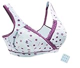 iLoveSIA (アイラブシア) マタニティ ブラジャー クロスオープン ノンワイヤー ブラカップ付 ブルー LL(XXL実物サイズタグ)