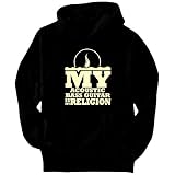 my Acoustic Bass Guitar is my religion Instruments Mens Hoodie (Black, Sizes X-Small - XXX-Large)
