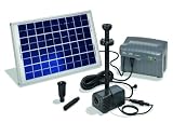 Solar Teichpumpenset Napoli LED mit Akku und LED-Beleuchtung