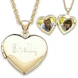 Children's Engraved Heart Locket Pendant - Personalized Jewelry
