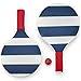 Striped Paddle Ball Set - Comes with Carrying Case, Two Paddles, and One Ball - Great for The Beach, Backyard, Parties, and More!