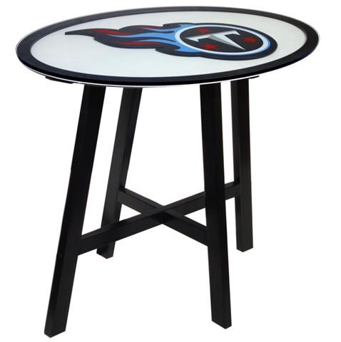 Tennessee Titans Wooden Pub Table With Glass Top