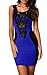 Zeagoo Women's Sleeveless Lace Neck Dress Evening Cocktail Party Dress (US XL(16), Blue(FBA))