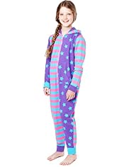 Cotton Rich Hooded Star & Striped All-in-One