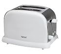 Hinari HTT043 2 Slice 2 Slot Toaster - White Stainless Steel