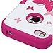 MYBAT Hybrid Dual Layer Protector Cover with Kickstand for Apple iPhone 4/4S - Retail Packaging - Butterfly Dancing/Hot Pink
