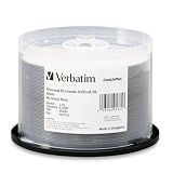 Verbatim DVD+r Double Layer, 8.5GB, 2.4X,WHITE Thermal Printable, 50/SPINDLE