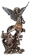 ARCHANGEL SAINT ST MICHAEL SLAYING THE SATAN Statue Sculpture Bronze Finish