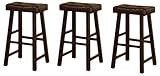 3 29" Saddle Back Espresso / Cappuccino Bar Stools
