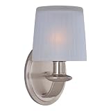 Maxim Lighting 21507FTSN Finesse 1-Light Wall Sconce, Satin Nickel Finish with Frosted Glass