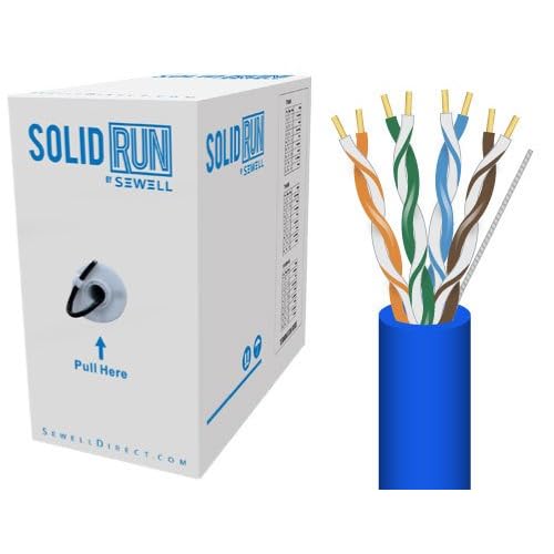 SolidRun Cat6 Cable, UTP, CM, Blue PVC jacket, 250 ft.