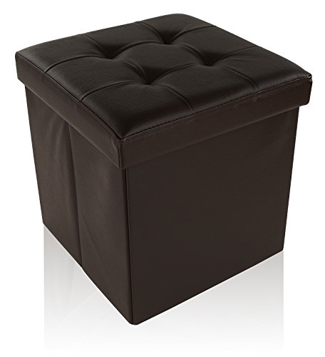Dualplex Foldable Tufted Storage Ottoman Cube 15 X 15