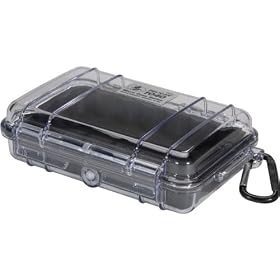 Black Micro Case with Clear Lid and Carabineer-V32629