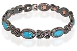 Turquoise Magnetic Hugs and Kisses Womens Bracelet 8 