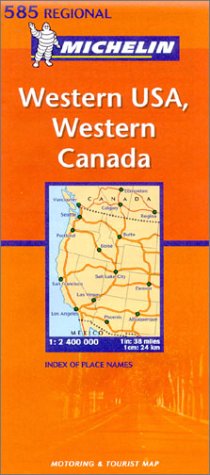 City Travel Guides Discounted  Livres : Carte routière : Western USA, Western Canada, N° 11585 (en anglais)
