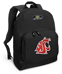 Washington State University Backpack Black WSU Cougars for Travel or School Bags - BEST QUALITY Unique Gifts For Boys, Girls, Adults, College Students, Men or Ladies