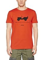 Jeep Camiseta Manga Corta O100526 (Rojo Claro / Negro)