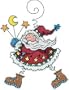 Dimensions Whimsies Leaping Santa Cntd X-Stitch Kit