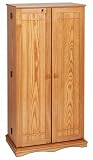 Oak Finish Locking Door Mission Cabinet