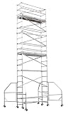 Werner 4102-23 23-by-8-Foot 500-Pound Duty Rating Aluminum Narrow Span Scaffold Tower